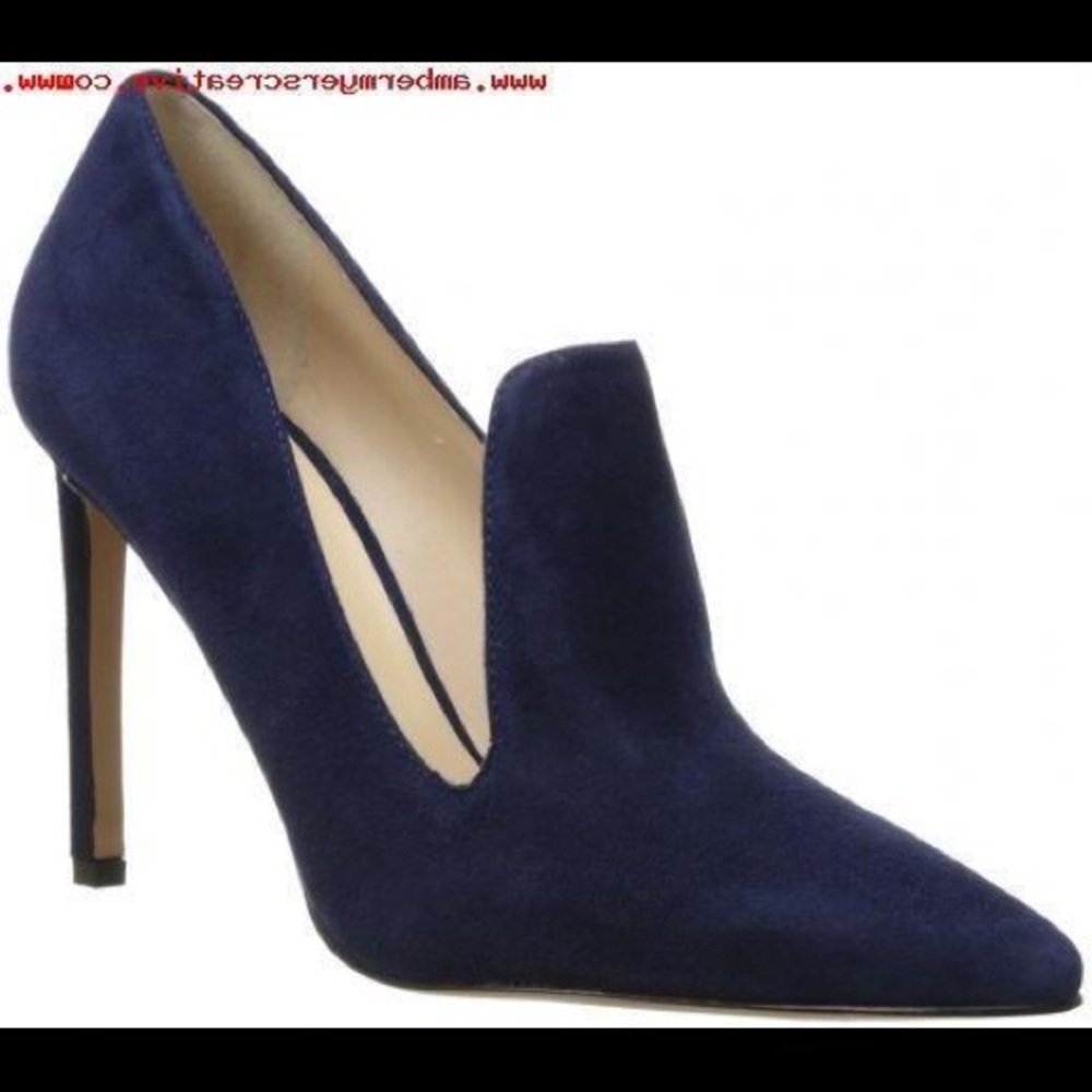 New/Nine West Navy Blue Suede Pumps- Sz 7.5